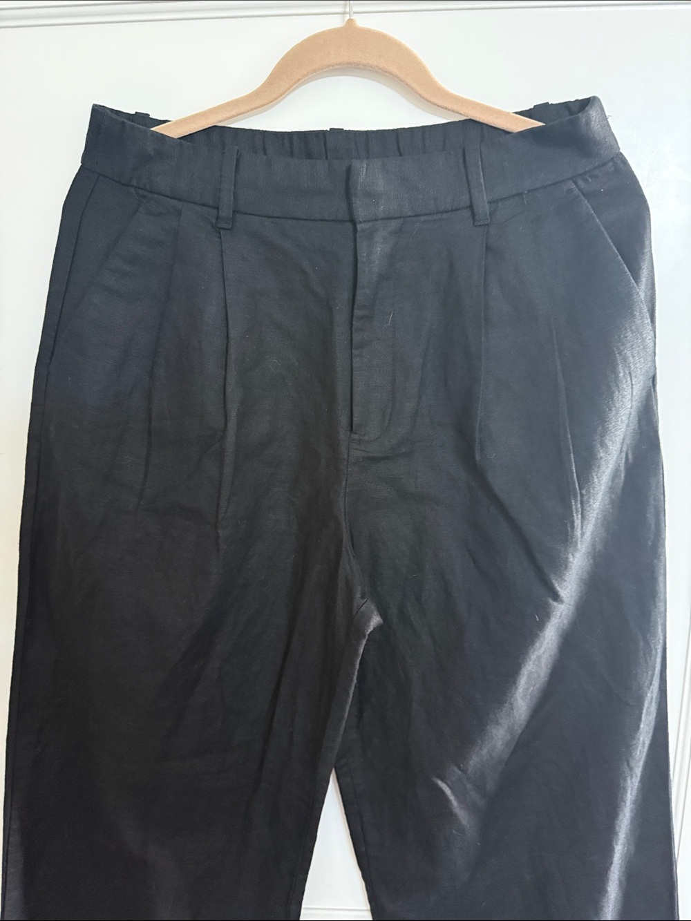GAP Classic Black Pleated linen  Trousers